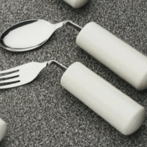 Adaptive Angled Spoon and Fork for Right Handed users - Picture 3 of 5